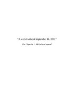 Esszék 'A World without September 11, 2001', 1.                
