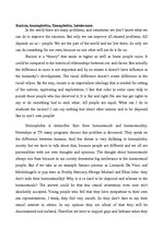 Esszék 'Racism, Homophobia, Xenophobia, Intolerance', 1.                