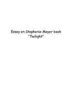Esszék 'Stephenie Meyer "Twilight"', 1.                