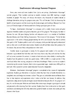 Esszék 'Southwestern Advantage Summer Program', 1.                