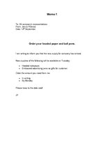 Minták 'Seven Memos', 1.                