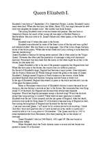 Összefoglalók, jegyzetek 'Queen Elizabeth', 1.                