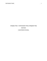 Kutatási anyagok 'Contingency Theory - the Most Important Theory in Management Today', 1.                