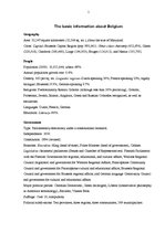 Összefoglalók, jegyzetek 'The Basic Information about Belgium', 1.                