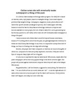 Esszék 'Online News Site will Eventually Make Newspapers a Thing of the Past', 1.                