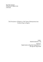 Kutatási anyagok 'The Peculiarities of English in 16th Century', 1.                