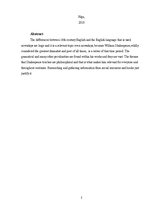 Kutatási anyagok 'The Peculiarities of English in 16th Century', 2.                
