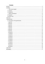 Kutatási anyagok 'The Peculiarities of English in 16th Century', 5.                