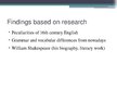 Kutatási anyagok 'The Peculiarities of English in 16th Century', 35.                