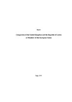 Kutatási anyagok 'Comparison of the United Kingdom and the Republic of Latvia Members of the Europ', 1.                