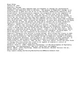 Esszék 'Humanistic Therapy and how it Is Better than any of the Other Forms of Therapy i', 1.                