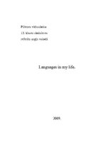 Kutatási anyagok 'Languages in My Life', 1.                