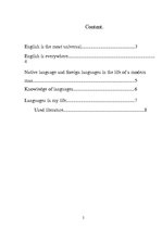 Kutatási anyagok 'Languages in My Life', 2.                