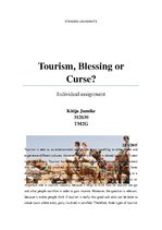 Esszék 'Tourism, Blessing or Curse?', 1.                