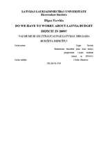 Kutatási anyagok 'Do We Have to Worry About Latvian Budget Deficit in 2009?', 1.                
