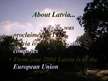 Prezentációk 'Latvia and Latvians', 2.                