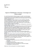 Esszék 'Globalization Advantages and Disadvantages', 1.                