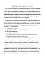 Összefoglalók, jegyzetek 'Latvian Politics in Comparison to Sweden', 1.                