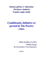 Kutatási anyagok 'Conditionals, Infinitive or Gerund & The Passive Voice', 1.