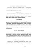 Kutatási anyagok 'Types of Business Organisation', 3.                