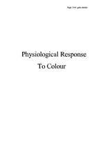Összefoglalók, jegyzetek 'Physiological Response to Colour', 3.                