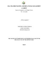 Kutatási anyagok 'The Indices of Competence and Professionalism of the Organization of the Office ', 1.                