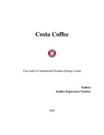 Üzleti tervek 'Costa Coffee Business Analysis', 1.                