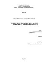 Kutatási anyagok 'Tendencies of Globalization Process Development in Germany and Japan', 1.                