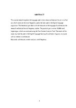 Kutatási anyagok 'Language Use in Architecture Texts', 3.                