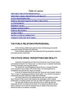 Kutatási anyagok 'The Public Relations Professional', 1.                