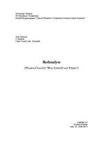 Kutatási anyagok 'Redenalyse. (Winston Churchill "Blut, Schweiß und Tränen")', 1.                