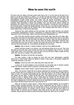 Esszék 'How to Save the Earth', 1.                