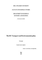 Kutatási anyagok 'The EU Transport and Environmental Policy', 1.                