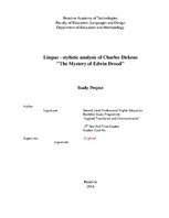 Kutatási anyagok 'Linguo-Stylistic Analysis of Charles Dickens "The Mystery of Edwin Drood"', 1.                