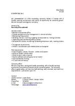 Minták 'Vacancy for Secretary / Receptionist', 1.                