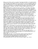 Esszék 'Position of Memory', 1.