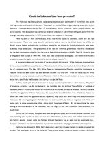 Esszék 'Could the Holocaust Have Been Prevented?', 1.                