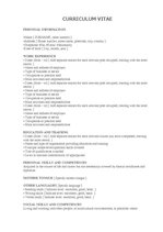 Minták 'Curriculum Vitae. European Standart', 1.                