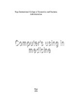 Kutatási anyagok 'Computer Using in Medicine', 1.                