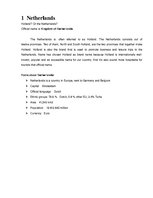 Kutatási anyagok 'Description of Tourism Situation in Netherlands', 5.                