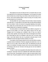 Esszék 'Is It Easy to Be Young?', 1.                