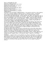 Esszék 'What Is Your Philosophy of Life?', 1.                