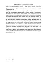 Esszék 'Differences between Your Generation and Your Parents', 1.                