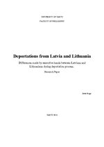 Kutatási anyagok 'Deportations from Latvia and Lithuania', 1.                