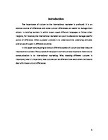 Kutatási anyagok 'The Sociocultural Environment (Cultural Differences in International Marketing)', 3.                