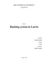 Összefoglalók, jegyzetek 'Banking System in Latvia', 1.                