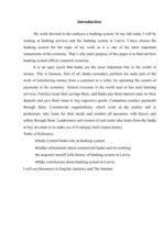 Összefoglalók, jegyzetek 'Banking System in Latvia', 3.                