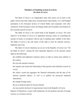 Összefoglalók, jegyzetek 'Banking System in Latvia', 4.                