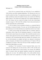 Összefoglalók, jegyzetek 'Banking System in Latvia', 6.                