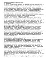 Esszék 'The Importance of Ethical Responsibilities', 1.                